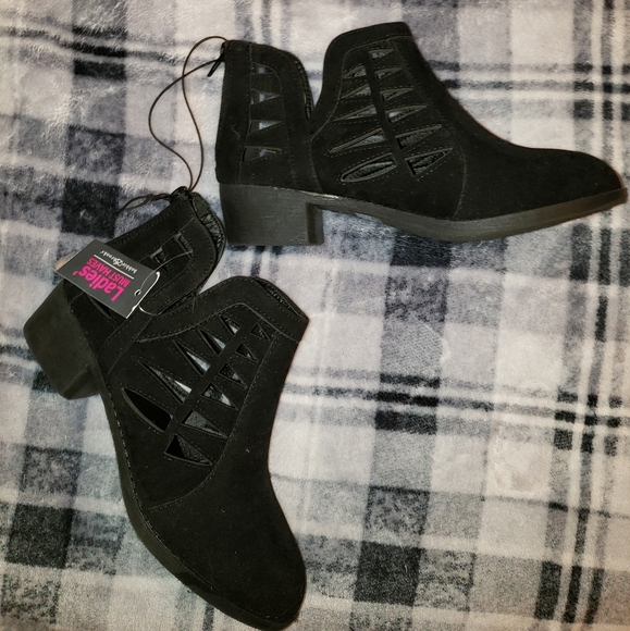 Bobbie Brooks Shoes - NWT Pleather boots with cutouts on the ankle